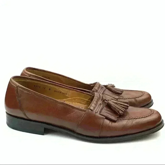 Magnanni mens loafers size 12 cognac brown leather main image 6